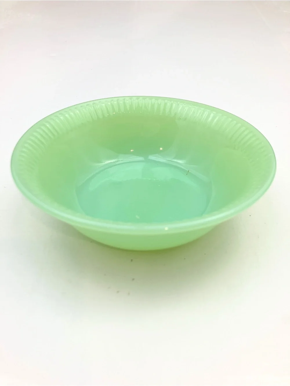 Vintage Fire King Jane Ray Jadeite Dessert Bowls Set of 2 1950's